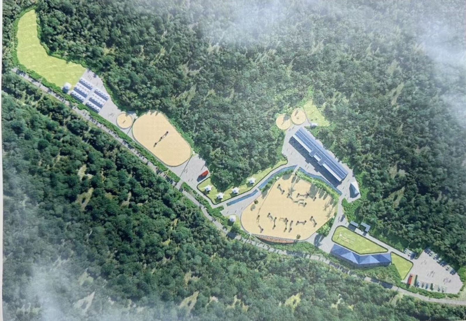Aerial view of the FNSC grounds